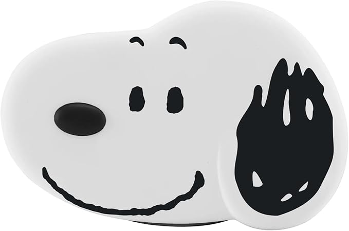 Impressions Vanity Peanuts SNOOPY LED Compact Mirror with Top 3x Magnified Mirror, Peanuts SNOOPY Figural Shape Makeup Mirror with Adjustable Tri Tone Brightness, Soft Touch Sensor Small Vanity Mirror