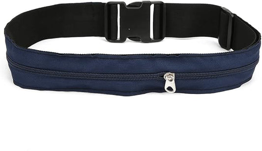 Anti Theft Money Belt with Zipper Pocket, Sports Waist Bag for Outdoor Activities, Concealed Wallet Belt for Running Travel Hiking, Durable Polyester Belt with Secure Release Buckl (5CM)