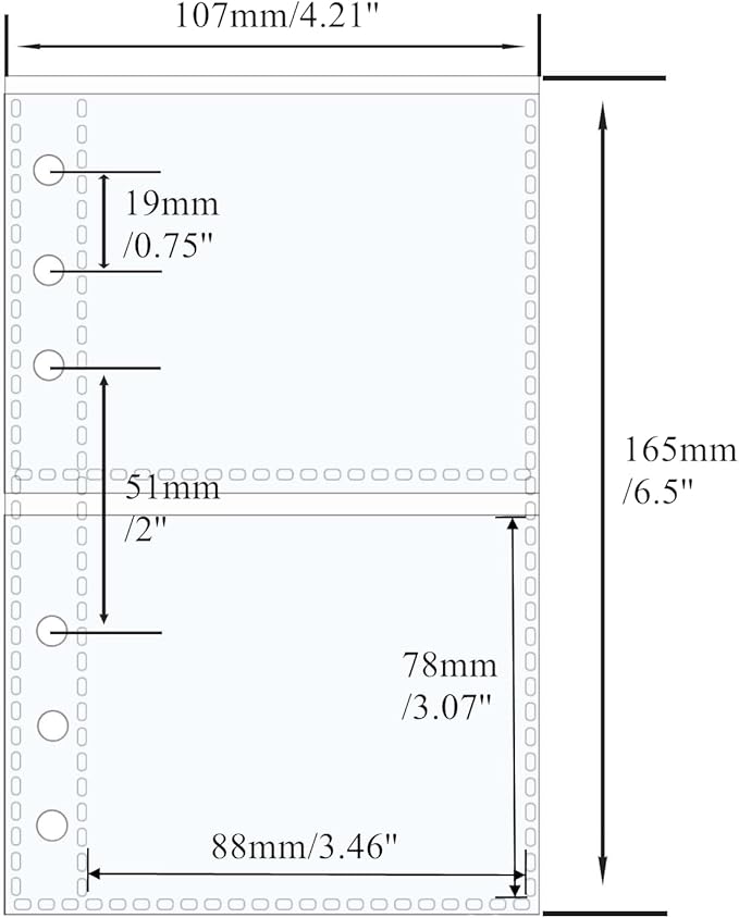 40 Sheets A6 Binder Sleeves Clear Page Protectors 3.4''x3'' 2 Pockets Plastic Photo Album Refill for 6 Ring Binder Cards Cash Photocards