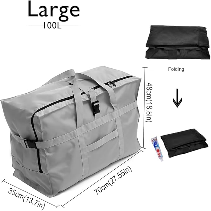 Travel Duffle Bag,Large Storage Bags,Foldable Weekender Bag,Overnight bag,Heavy Duty Travel Bag,Reinforced Carry Straps Gmy Dance Bag for Men And Women Camping,Moving,Hospital