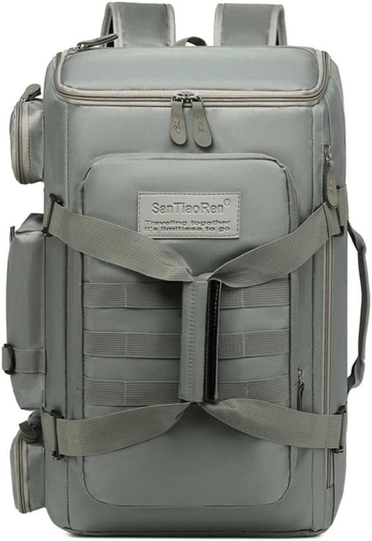 Large Capacity Travel Duffle Bags Gym Backpack Wet Dry Separation Shoulder Bag Outdoor Sports Backpacks with Overnight(Gray)