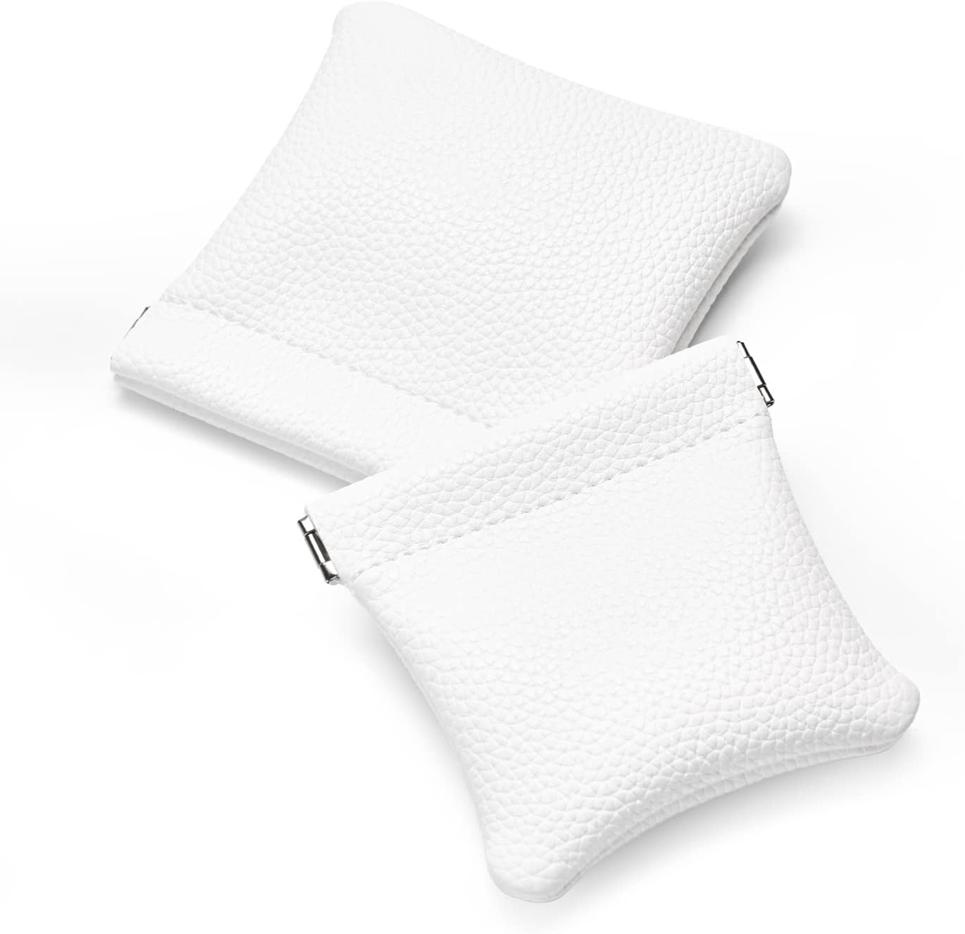 PU Leather Jewelry Travel Bag Leather Jewelry Pouch Christmas,Wedding Party Favor Gift Bag (L, White)