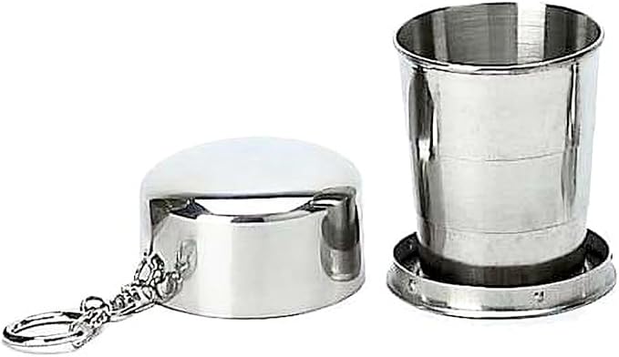 Collapsing Cup, Stainless Steel Folding Cup, for Travel, Portable Retractable Telescopic Collapsible