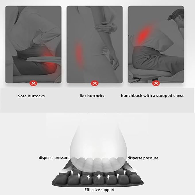Sondor Travel Seat Cushion-Airplane seat Cushion for Long Flights, Inflatble Cushion for Office，Chairs,Car and Wheelchair.Portable and Ergonomically Designed Cushion.