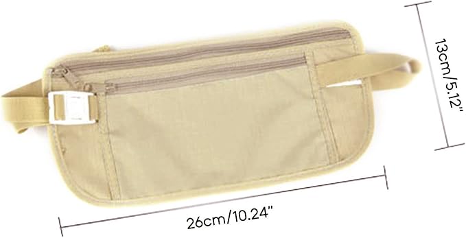 Thin Money Belt Secure Travel Money Belt Bag Hidden Blocking Wallets Anti-Theft Pack