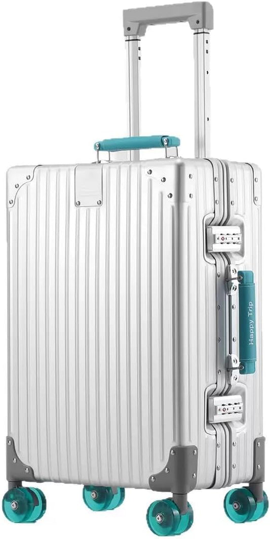 Aluminum Luggage 28inch – 2026 Upgrade Zipperless Suitcase with TSA Lock, 360° Silent Spinner Wheels – Premium Aluminum-Magnesium Alloy Suitcase for Modern Travelers
