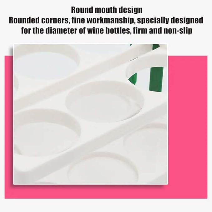 Portable 6 Holes Drink Carrier for Delivery,Reusable Plastic Beer Bottle Coffee Cup Holder with Handle for Catering Restaurant Travel Car,Pink & White,Collapsible Water Bottle Carrier for Doordash