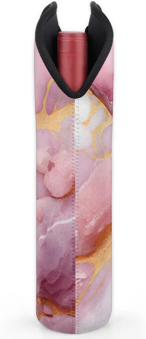 Wine Carrier Tote Personalized Bag for 2 Bottles - Neoprene Wine Bottle Holder with Carry Handle, Wine Protective Bag Insulated Bag Beer Cans Water Bottle Holder for Travel Picnic,Style10