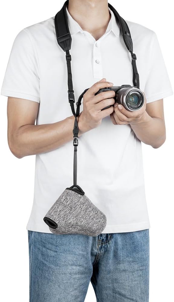 KIWIFOTOS Neoprene DSLR Camera Sleeve Compatible with Sony A6100/A6400/A6600 Fujifilm X-M1/ X-T10/X-T20/X-T30 Olympus E-P5 Canon SX540 HS EOS M6 Mark Camera Case Pouch