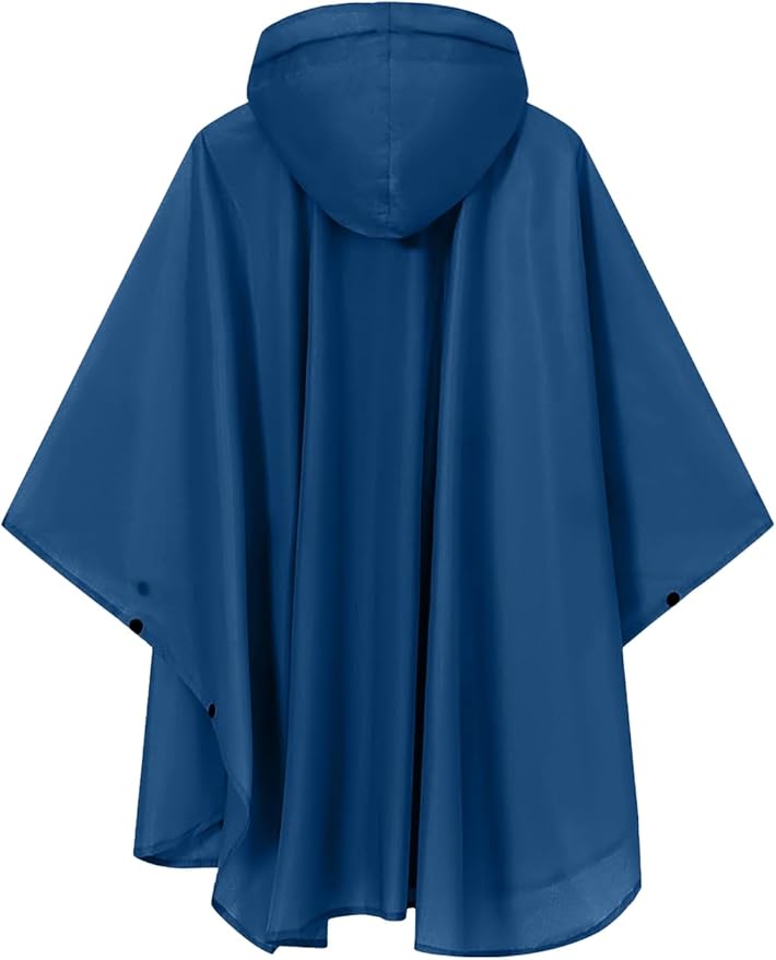 SaphiRose Lightweight Kids Rain Poncho Waterproof Jacket Zipper Up Rain Coat