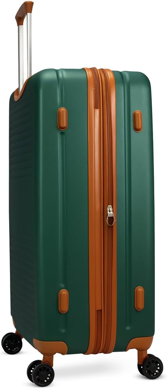 World Traveler Garland Lightweight Hardside 24-Inch Expandable Spinner Luggage with TSA Lock - Green