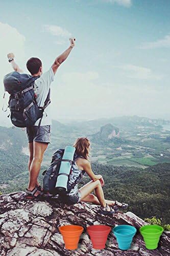 Ecoart Silicone Collapsible Travel Cup for Outdoor Camping and Hiking (1 Pack)