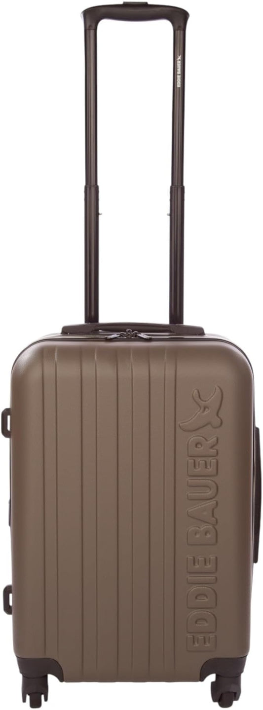 Eddie Bauer Flatiron Carry-On 22" Luggage | Hardside | Spinner Wheels | Expandable | Lightweight | Travel Essentials - Dark Fatigue