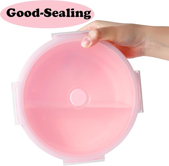 Collapsible Dog Bowls with Lids, 2 Pack Portable Travel Dog Bowls for Small Medium Large Dogs, Silicone Foldable Outdoor Dog Cat Food Water Bowls for Camping Hiking Road Trip, Pink 17 oz