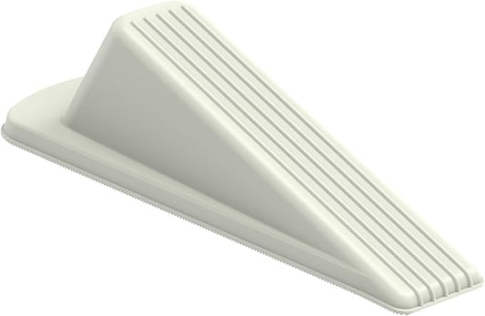 Crosize Door Stoppers for Bottom of Door, Premium Rubber Door Stops, Sturdy Door Wedge for Carpet, Tile, Concrete, Wood, Door Holder for Heavy Duty Door, White