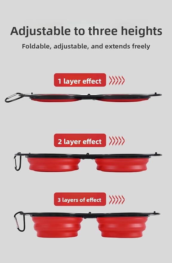 2-in-1 Collapsible Dog Bowls Foldable Pet Food & Water Bowl Silicone Feeding Dish for Traveling,Camping,Walking,Hiking (Green)