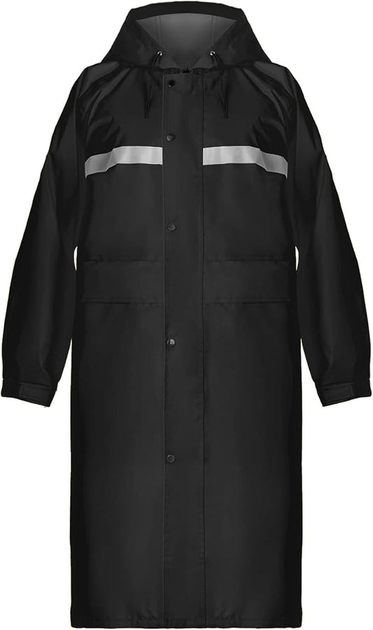 Coralrain Long Hooded Raincoat Safety Waterproof Emergency Rain Jacket Poncho for Men Women Adults