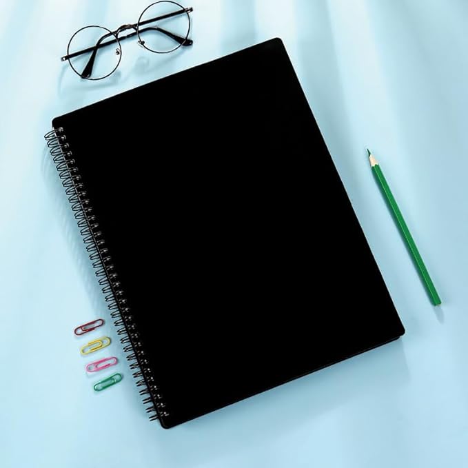 60 Pockets Portfolio Binder with Plastic Sleeves, Presentation Book Display 120 Pages File Folder for Artwork, Sheet Music, Document, Diamond Painting