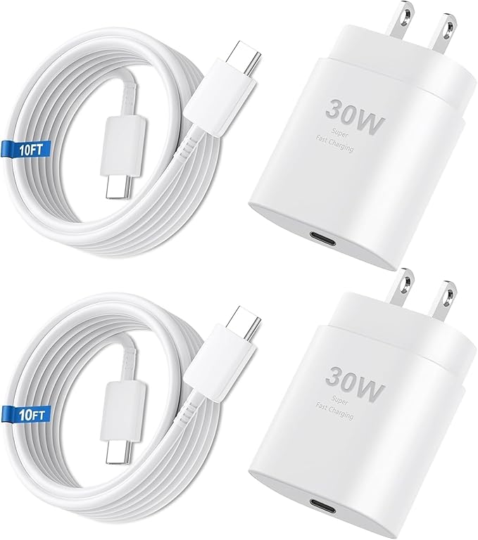 iPhone 16 15 17 Pro Max Charger 30W Type C Chargers USB C Fast Charger Block iPhone 16 Chargers Fast Charging with 10FT C Charging Cable for iPhone 17/17 Pro Max/16/16 Pro Max/15/15 Pro/iPad/Samsung