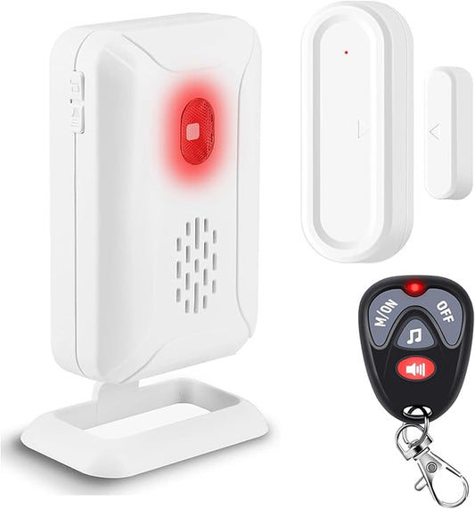 GreenCycle Wireless Door Sensor Chime,Door Sensor Alarm,Doorbell Chime with Remote Control for Business/Office/Store, 5Modes 600ft Range, 36Ringtones, 5Welcome Languages, 4Adjustable Volume