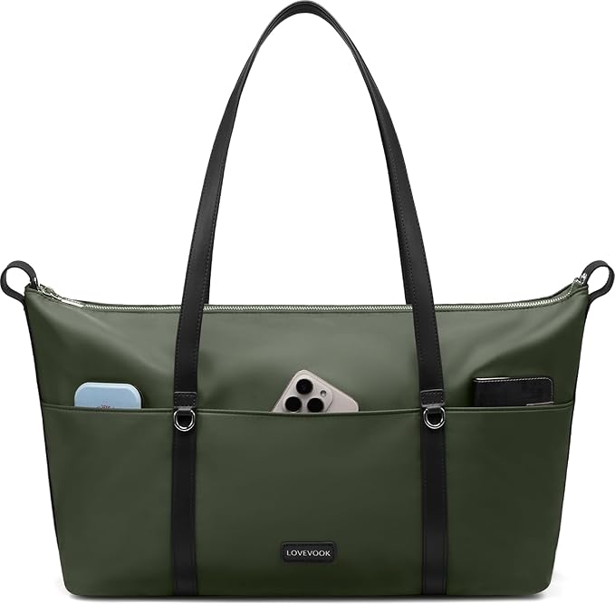 LOVEVOOK Work Tote Bag for Women, 15.6 Inch Laptop Shoulder Bag with Large Cup Holder, Professional Computer Tote Briefcase for Teacher Nurse Office Gym Travel Weekender