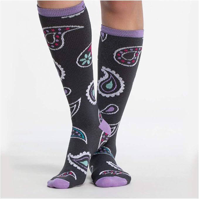 Cherokee Women's 10-15mmHg Compression Socks – Fun Print Knee Highs with Light Support, Soft Feel - PRINTSUPPORT
