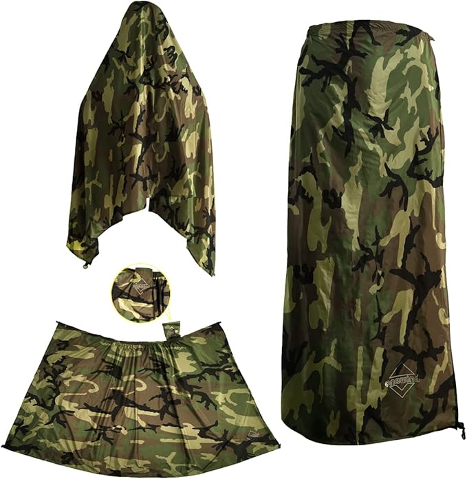 onewind Rain Skirt, Half Poncho Waterproof Ultralight Nylon Rain Kilt Windproof Rainwear Liner for Riding Camping Hiking