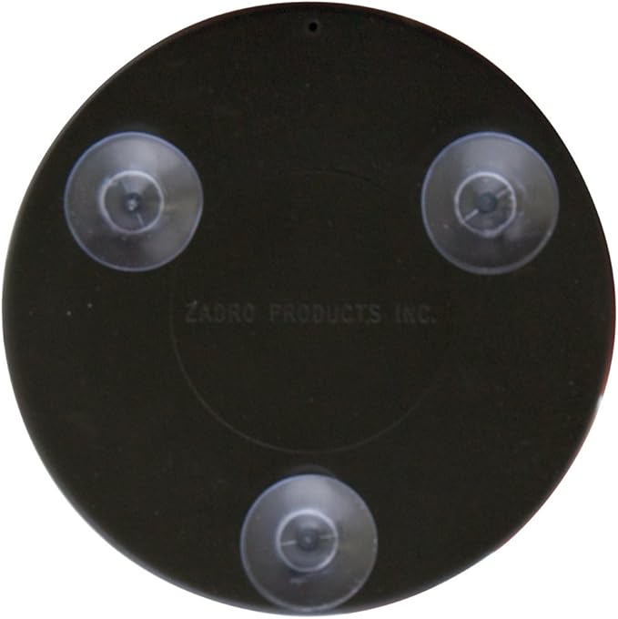 Zadro Compact 15X Magnification Travel Lightweight Portable Suction Cup Makeup Spot Mirror, Black, Black Finish