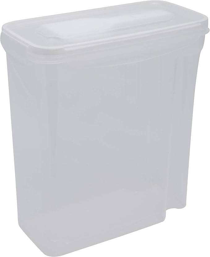 Kitchen Details Cereal Container with Scooper | Large | Airtight | Food Tin | Keeps Fresh | Kitchen & Pantry Storage Organizers | Clear