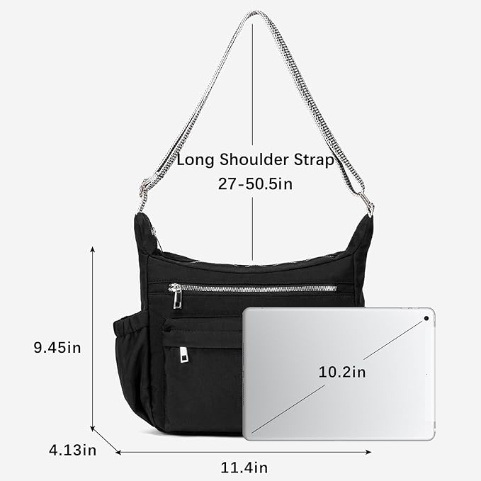 CLUCI Travel Purses for Women, Waterproof Nylon Crossbody Bags for Woman Trendy, Anti Theft Shoulder Handbags for Ladies