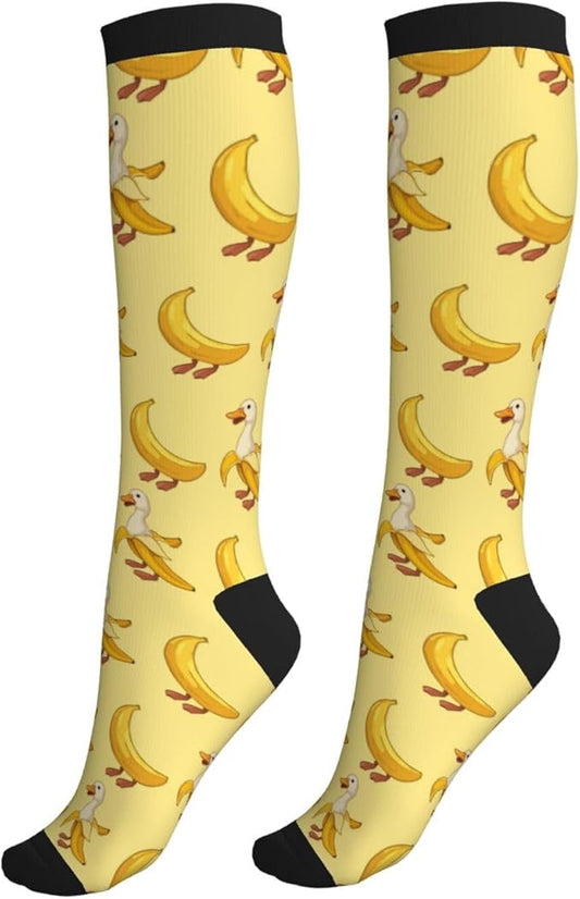 Compression Socks Knee High Circulation Support Socks For Women Men Athletic Running Work Hiking Cycling Travel
