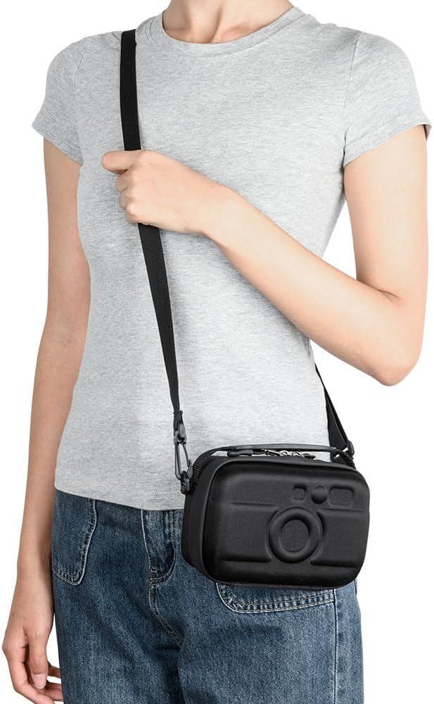 KIWIFOTOS Travel Camera Case EVA Hard Case for Fuji X100VI X100V X100F Sony RX1R III ZV-E10 A6700 A6600 A6100 Lumix S9 +S-R26 Lens with Mesh Pocket Camera Carrying Bag