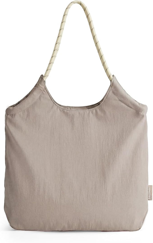 BAGSMART Beach Bags for Women, Beach Tote Bag Beach Bag with Zipper Travel Tote Bag for Women Sandproof Swim Pool Bag | Packable Beach Bag, Beach Essentials, for Travel, Gym, 12.5L Medium Tote, Lightweight, Water-resistant