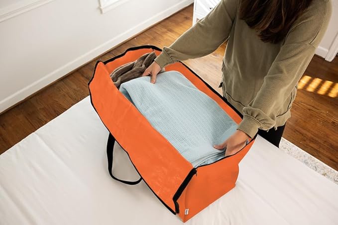 ClearSpace Heavy Duty Moving Bags or Storage Bags – Storage Bins with Lids, Large Moving Boxes with Backpack Straps & Zippers,– Packing Box & Moving Supplies for College Dorm, 4 Pack