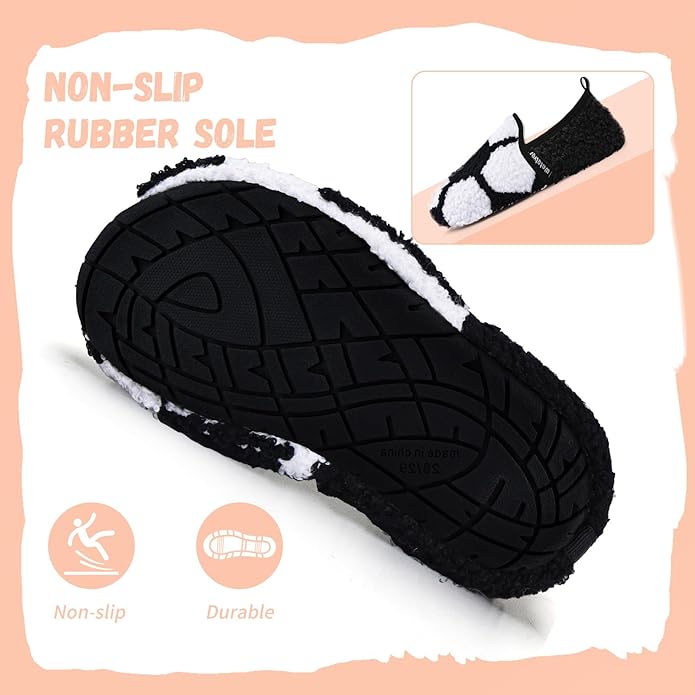 WateLves Kids Toddler Slippers Boys Girls House Shoes Slip on Sock Slippers Lightweight Winter Indoor Outdoor Walking Shoes