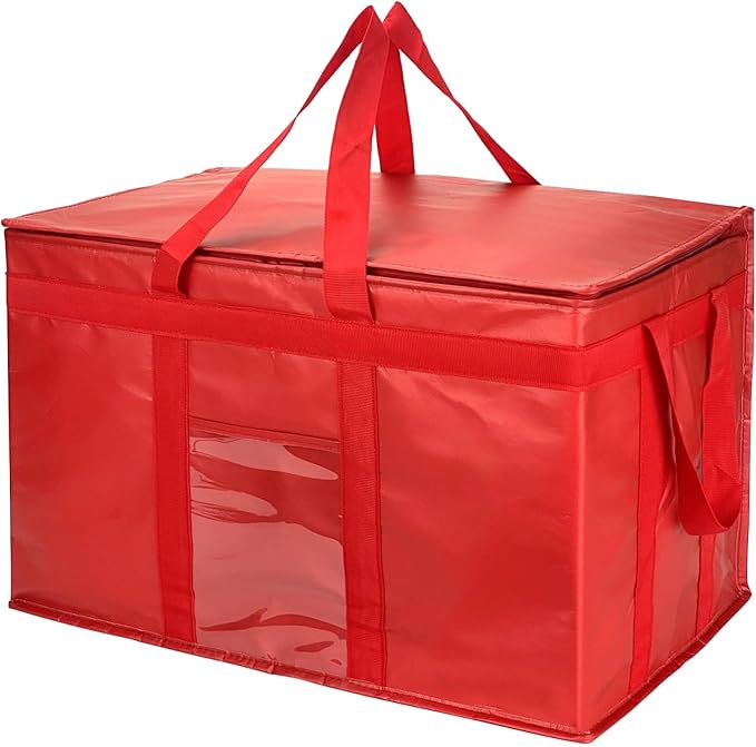 Yalin XXXL Large Insulated Cooler Bag, Styrofoam Cooler of Keep Food Hot or Cold, Reusable Double Zipper Food Delivery Bag for Grocery Shopping, 23" W x 15" H x 14" D