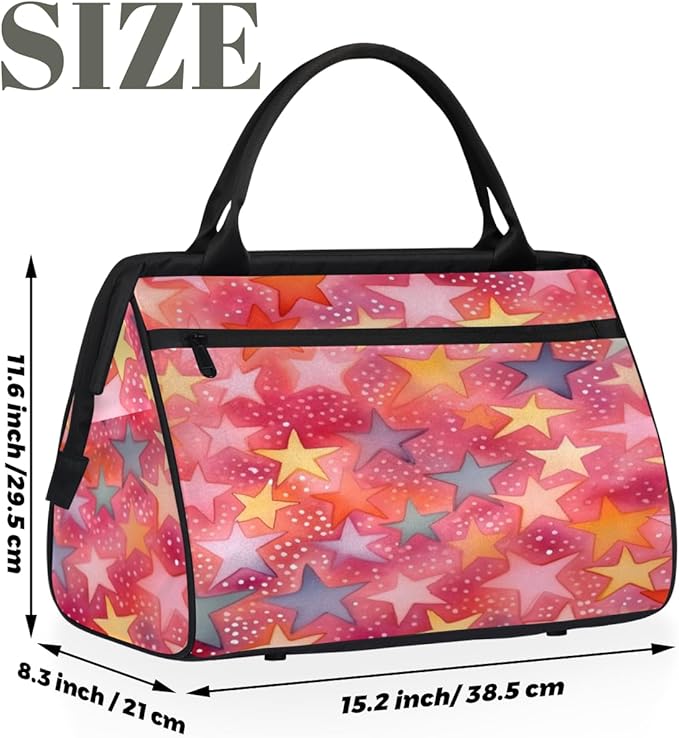 Star Overnight Weekender Bag for Women Men Travel Duffel Bags Waterproof Luggage Carry on Sports Yoga Gym Bag