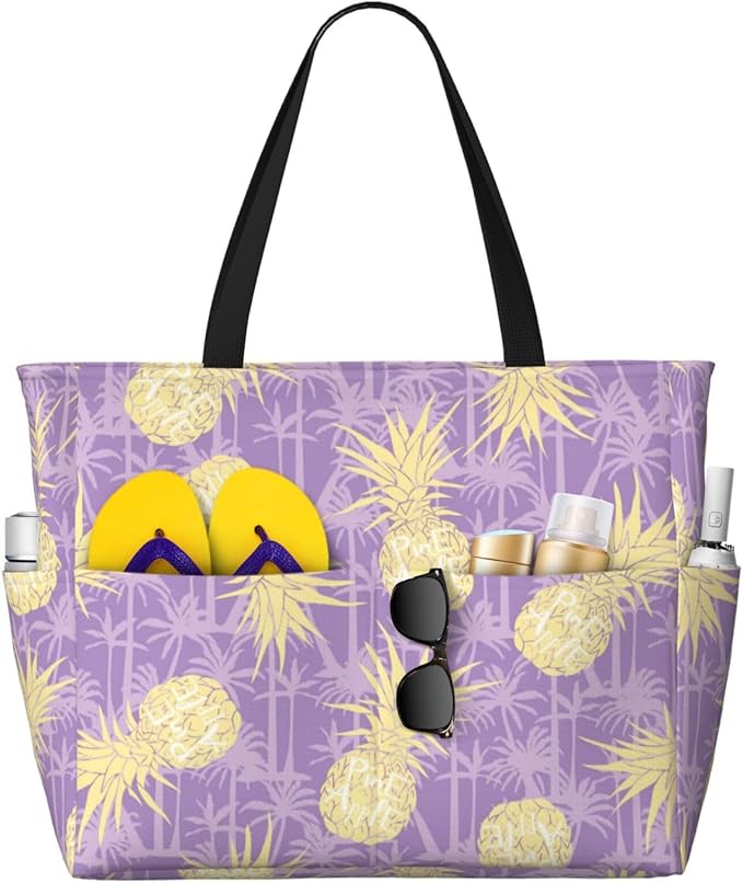 Beach Tote Bag for Women Beach Bag Waterproof and Sandproof Tote Bag with Wet Bag Large Travel Bag for Weekend Travel