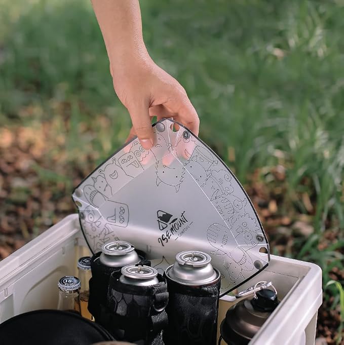 Portable Scouting & Camping Tableware Set of 6 Pieces, Folding Plate, Bowl, Water Cup, Easy-Clean, Ultra-Light, Heat-Resistant,Collapsible, Food-Grade Material, for Outdoor Picnics
