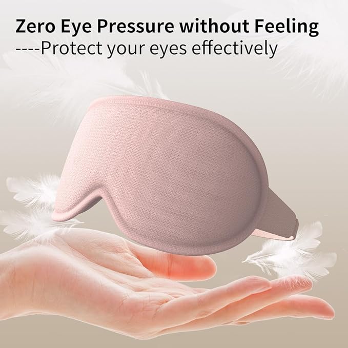Easysleep Sleep Mask for Side Sleeper Women Men Eye Mask with 3D Contoured Cup Sleeping Mask for Light Blocking Soft Breathable Eye Cover Night Blindfold Mask with Adjustable Strap