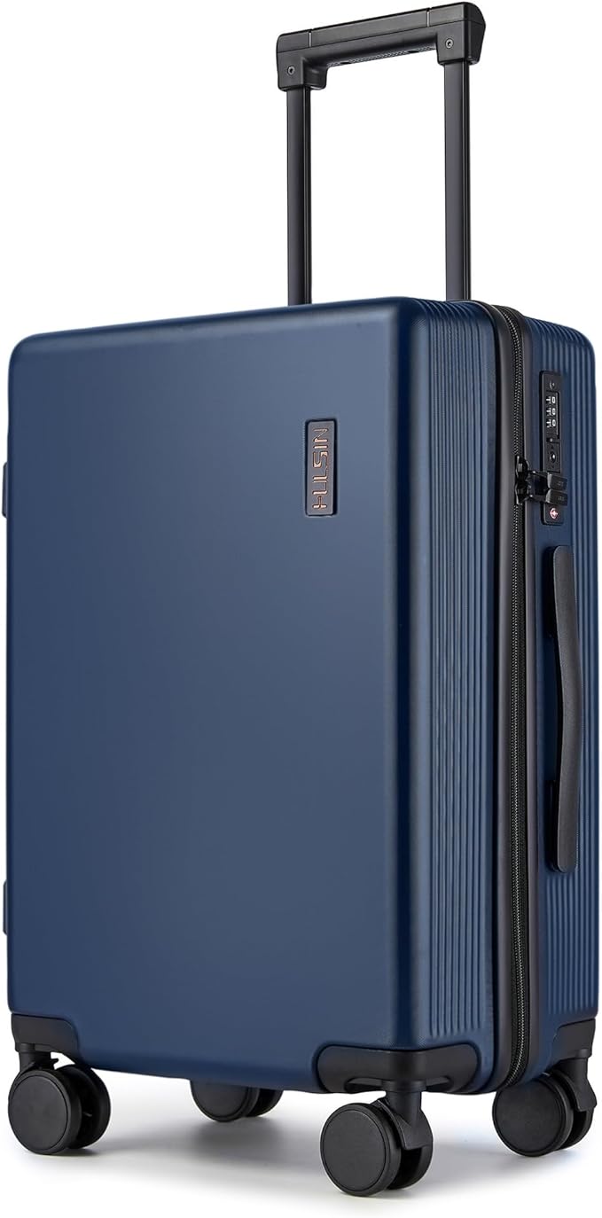Carry on Luggage 22x14x9 Airline Approved, 20 Inch Carry-on Suitcase, Hard Shell Luggage with Spinner Wheels, Hardside Small Rolling Suitcase with TSA Lock for Travel (Blue, 20 Inch)