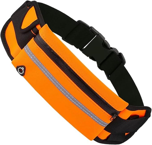 Anti-Theft Invisible Waist Bag, money belt for travel women hidden, hydration belts with water bottle (1, Orange)