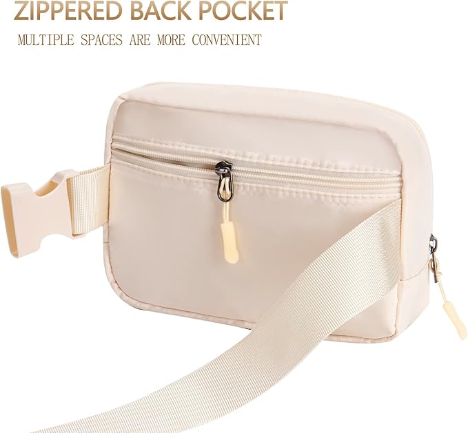 Belt bag Fanny pack crossbody bags for women Everywhere belt bag (ivory)