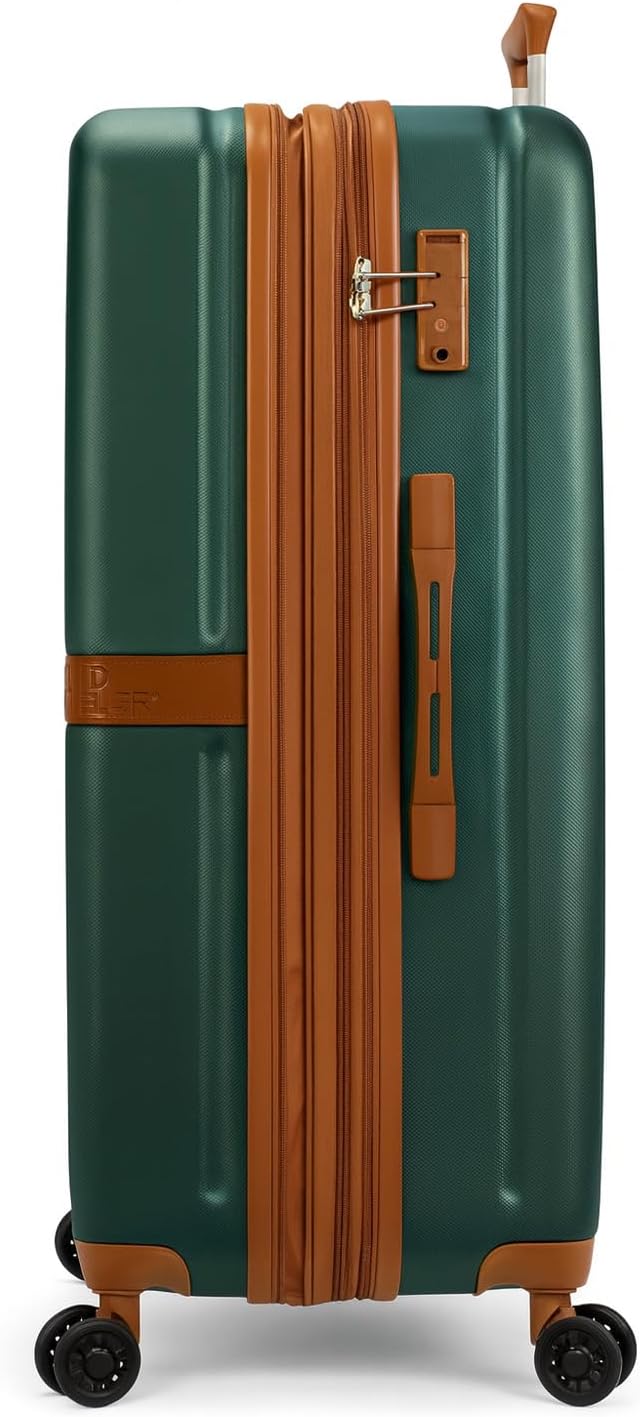 World Traveler Garland Lightweight Hardside 28-Inch Expandable Spinner Luggage with TSA Lock - Green