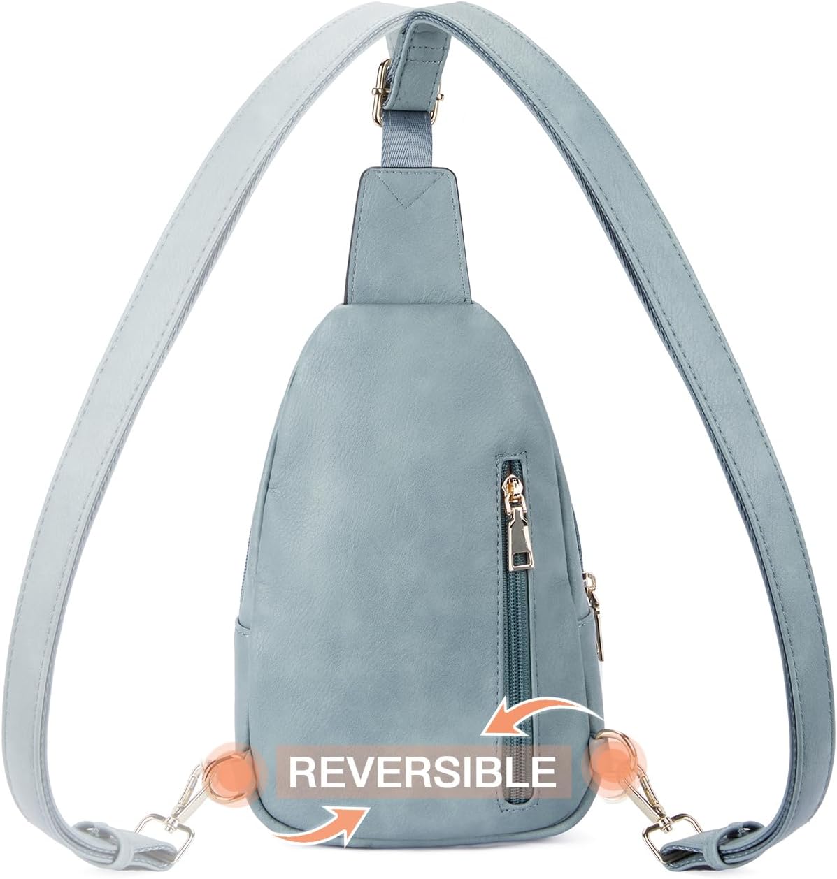 Telena Small Sling Bag for Women Leather Crossbody Fanny Packs Chest Bag for Women