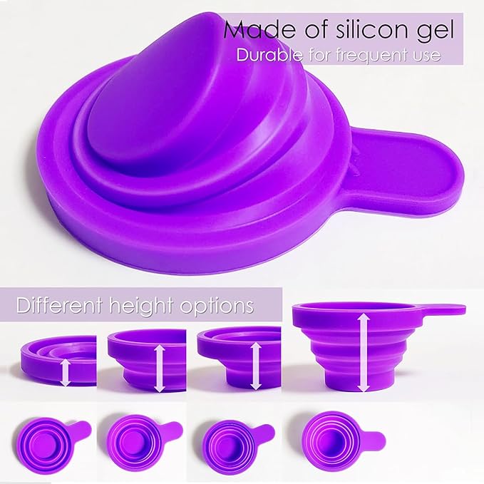 QMARK Collapsible Silicone Pee Cups for Ovulation and Pregnancy Tests, 2 Pack with Travel Case, Reusable