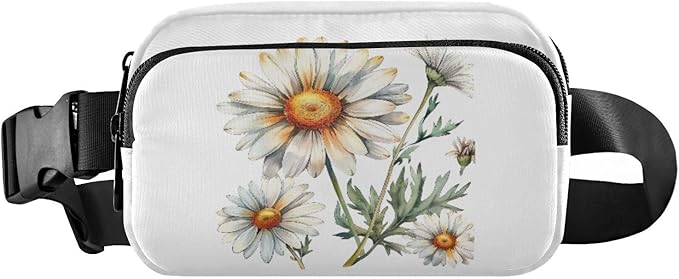 Daisy Fanny Pack for Women Men Water Resistant Fashion Waist Packs with Adjustable Strap Belt Bag for Travel Workout Jogging Hiking 21218849