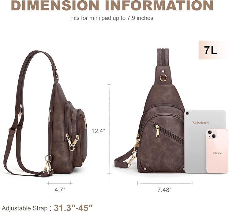 Anti Theft Sling Bag for Women, RFID Crossbody Purses Convertible Sling Backpack, Cross Body Purse Chest Bag