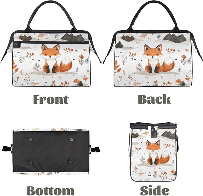 Fox Overnight Weekender Bag for Women Men Travel Duffel Bags Waterproof Luggage Carry on Sports Yoga Gym Bag