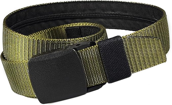 Money Waist Belt, Hidden Travel Pouch, Security Wallet with Blocking, Adjustable Strap for Documents Currency Tickets, Travel Gear, Anti Theft Belt for International Trips